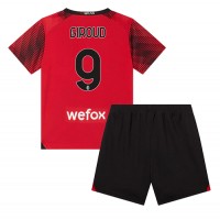 AC Milan Olivier Giroud #9 Fußballbekleidung Heimtrikot Kinder 2023-24 Kurzarm (+ kurze hosen)